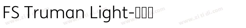FS Truman Light字体转换